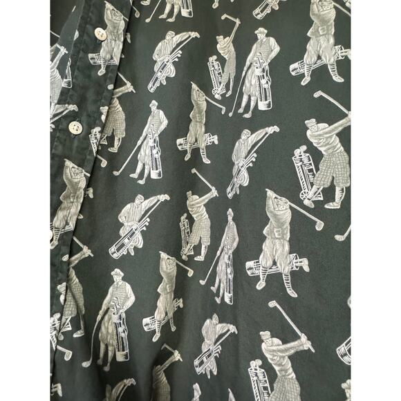 Vintage Bobby Jones Golf Shirt | Made in USA | All-Over Golfer Print | M - Picture 4 of 5